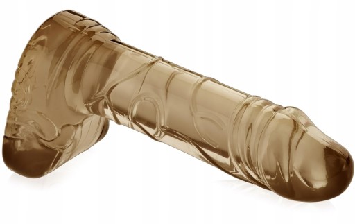 UMELÝ PENIS SO SEMENNÍKMI MALÝ GÉLOVÝ DILDO 11 cm