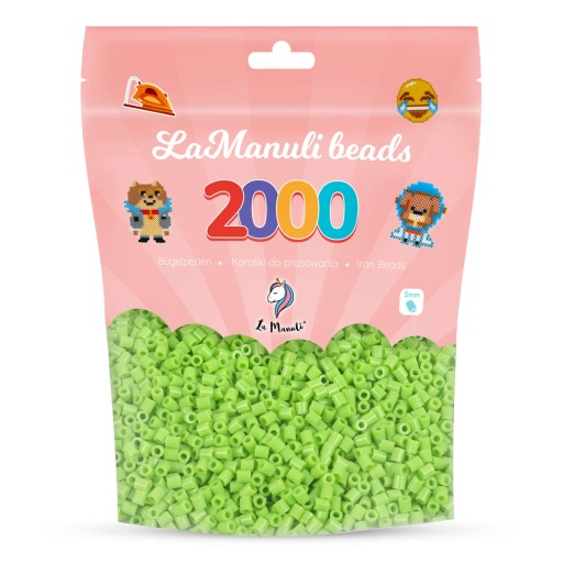 Nažehľovacie korálky 2000 ZELENÉ korálky La Manuli 5mm Náhradná sada