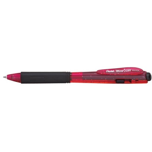 Pentel K437CR gélové pero 0,7 mm WOW červené
