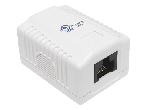 Zásuvka 1x RJ45/8P8C cat.6 UTP povrchové LSA kontakty LogiLink