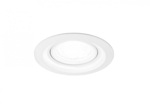 Okrúhle biele stropné svietidlo + neutrálna žiarovka GU10