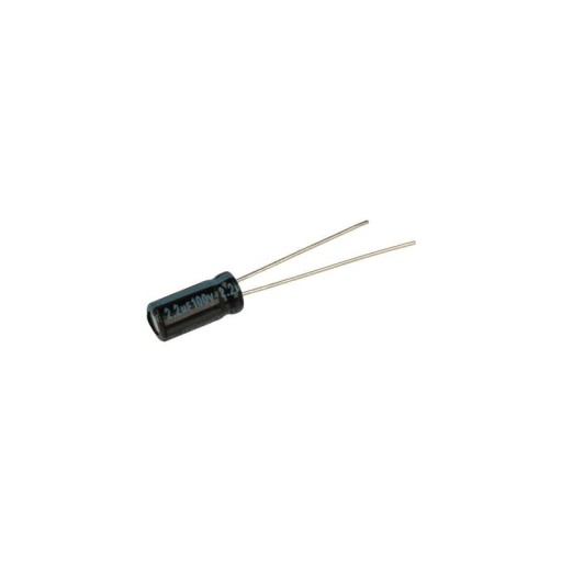 Kondenzátor 2,2uF/100V elektrolyt 105°C / 2,2/100V