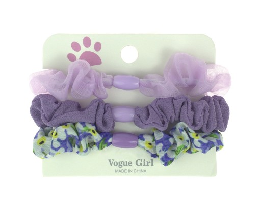 3 x SCRUNCHIE VLASOVÁ GUMA SADA 3 LEVANDULÍ