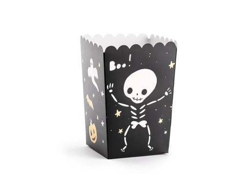 Halloweenske krabičky na popcorn - Boo! 6 ks.