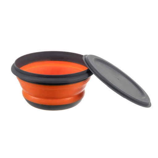 3 skladacie silikónové misky + turistické viečka