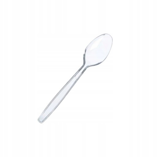 Plastové lyžice, príbory, pevné, hrubé, priehľadné, 14 cm, LUX, 100 ks