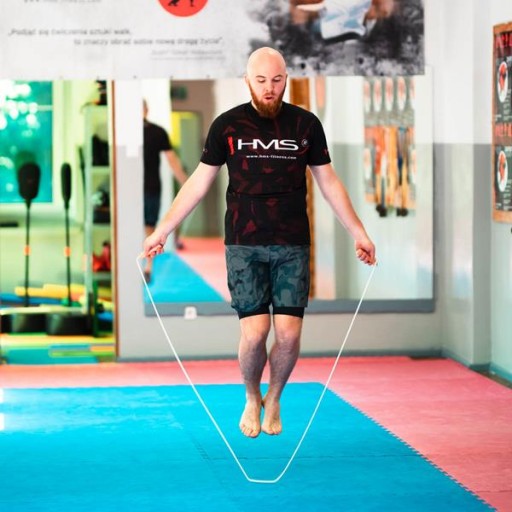 Klasické strunové švihadlo, DĹŽKA 280 cm, s pružinami na koncoch HMS