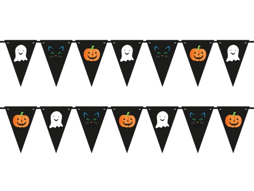 Halloween banner Ghost Cat Tekvica 500cm girlanda