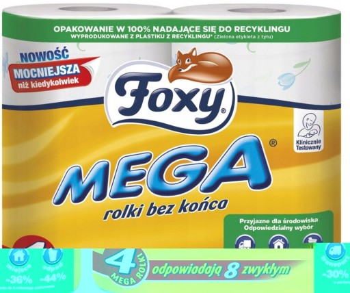 Foxy toaletný papier neparfumovaný 4 ks.