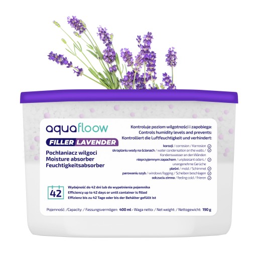 AquaFloow vonný absorbér vlhkosti proti plesniam a vlhkosti 400 ml