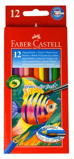 Šesťhranné akvarelové pastelky Classic Colors Faber-Castell 12 ks.