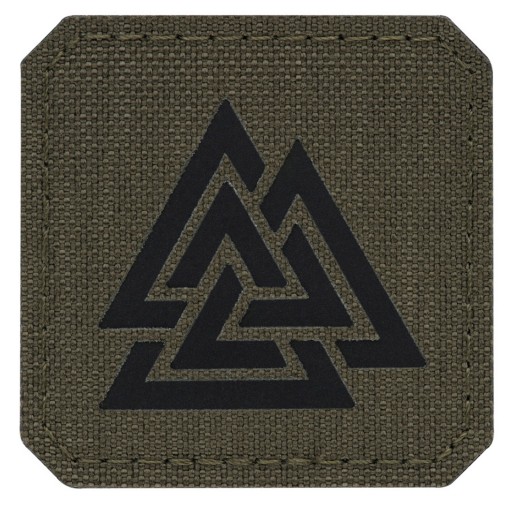 VELCRO NÁŠIVA LASEROVÝ REZANÝ SYMBOL VALKNUT M-TAC ČIERNO-ZELENÁ