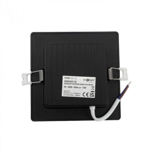 Eco Light LED zapustené stropné svietidlo 6W 660lm 4000K