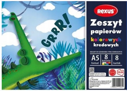 zošit farebných papierov 8 ks Benjamin