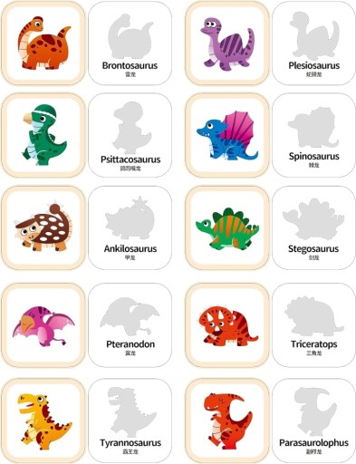 Bloky Puzzle Padajúce dinosaury Balance Beam