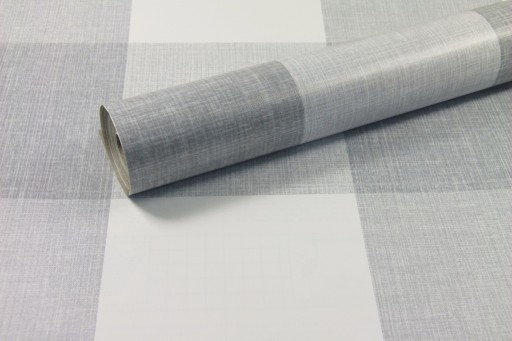 45 cm Dekoratívna dyha sivá mriežka - biela