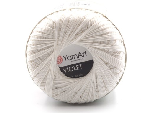 Violet YarnArt šnúra 1000 biela