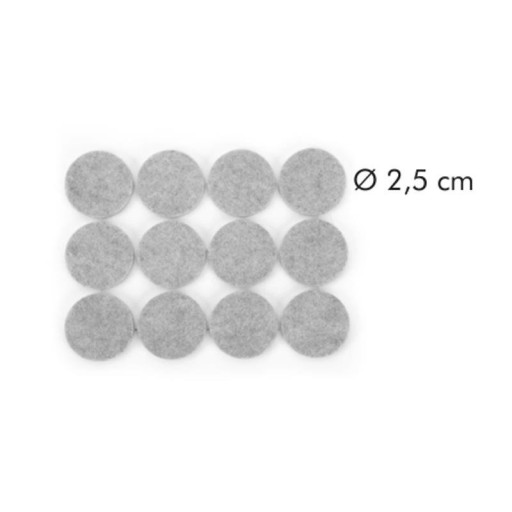 Guľaté plstené podložky - priemer 25mm 24 ks TESCOM