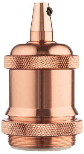 Vintage E27 kovový ružový zlatý dekoratívny držiak lampy