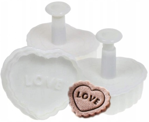 Vytláčané vykrajovačky Hearts LOVE COOKIES 3 ks