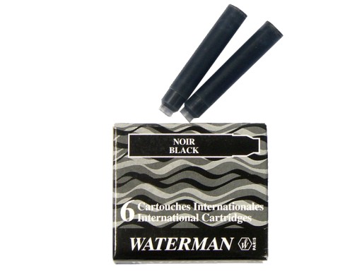 Atramentové kazety Waterman International 6xBlack
