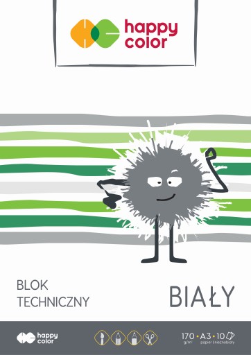 TECHNICKÝ BLOK A3 10k 170g biely Happy Color