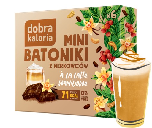 Vanilkové mini kávové tyčinky Latte DOBRÉ KALÓRIE