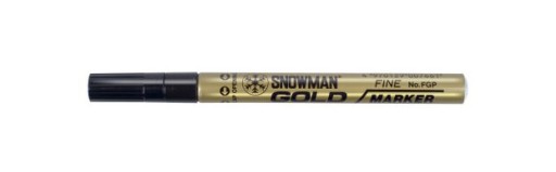 Olejový popisovač GOLD Snowman vodotesný popisovač kov sklo plast stredný