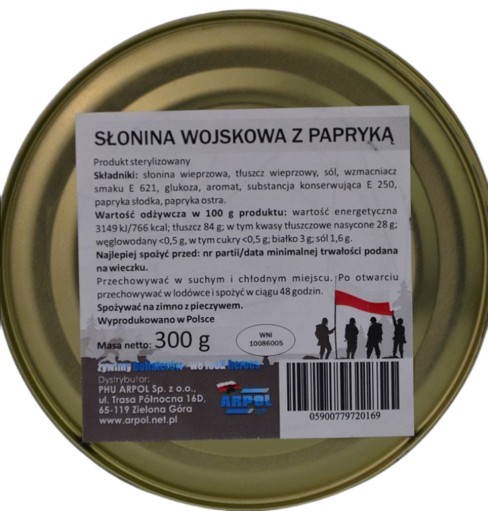 Vojenský tuk s korením 300g