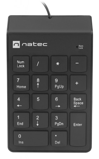 NATEC GOBY 2 ČÍSELNÁ KLÁVESNICA USB ČIERNA