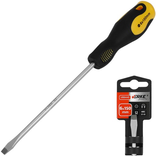 PLOCHÝ SKRUTKOVAČ SKRUTKOVAČ 6x150 mm S2 VERKE PREMIUM