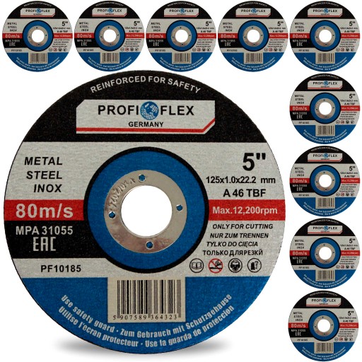 INOX OCELOVÉ KOVOVÉ REZNÉ KOTÚČE 125x1 PROFIFLEX