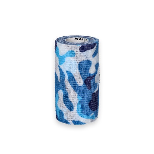 Samolepiaca stabilizačná súdržná bandáž YellowBAND 10cm camo modrá