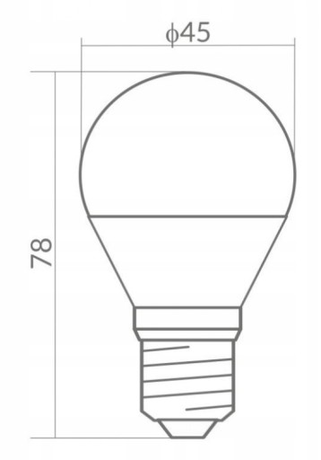 LED GUĽOVÁ ŽIAROVKA E27 5W 3000K 450lm TEPLÁ EKO SV.