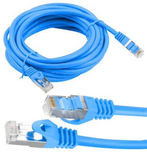 ETHERNET internetový sieťový kábel cat 6 FTP RJ45 1,5m Krútený pár Modrý