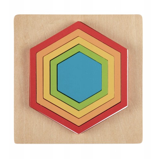 Hravý DREVENÝ GEOMETRICKÝ HÁDANKA 3+ MONTESSORI