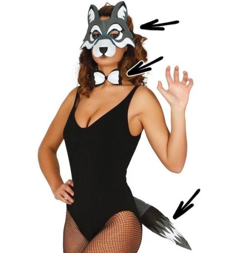 WOLF SET WOLF MASK FLY TAIL