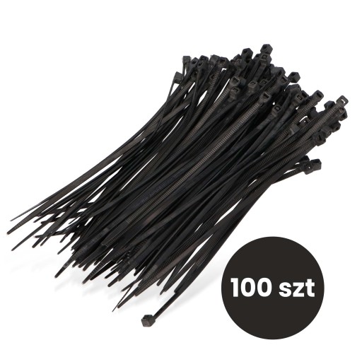 100x sťahovacie pásky Káblové pásky Zipsy 2,5 x 160 mm Silné UV sťahovacie pásky