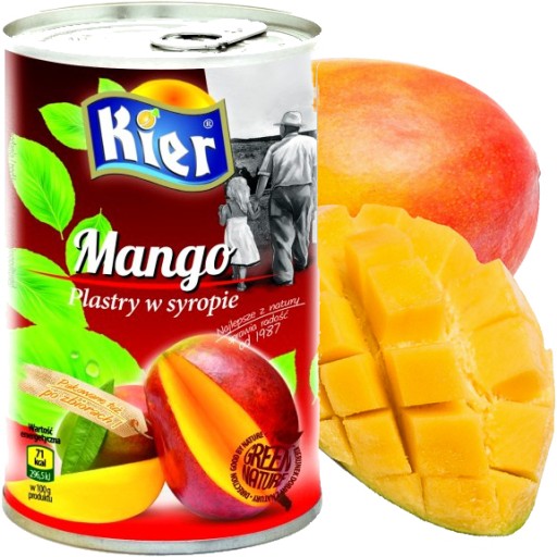 Mango v svetlom sirupe plátky 425g Kier Thailand