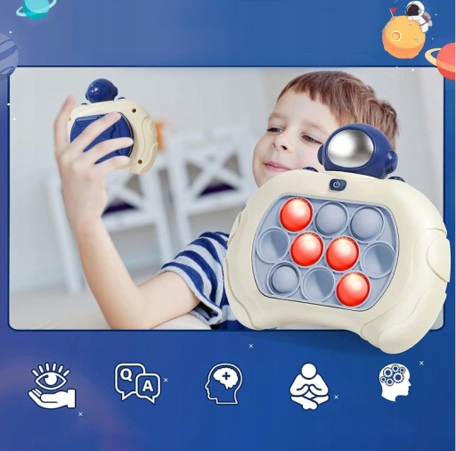 COSMONAUTA PUSH POP ELEKTRONICKÁ ARKÁDOVÁ SENZORICKÁ HRA POP IT