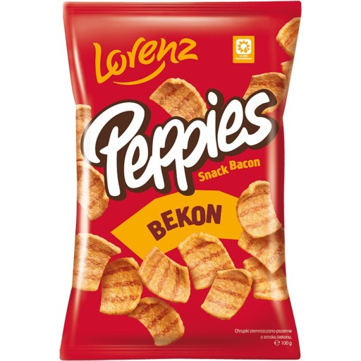 LORENZ Bacon Peppies Crisps s príchuťou slaniny 100g