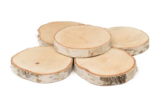 Drevený plátok s priemerom 12-15 cm, hrúbka 2 cm - 1 ks