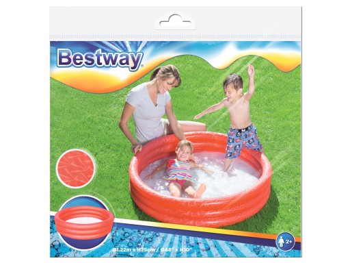 Bestway nafukovací bazén 122x25 cm 51025 červený