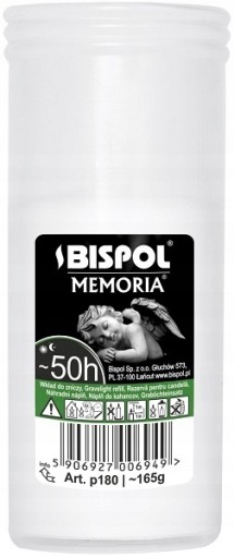 Lisované parafínové vložky 50h 13,5cm Bispol 1x