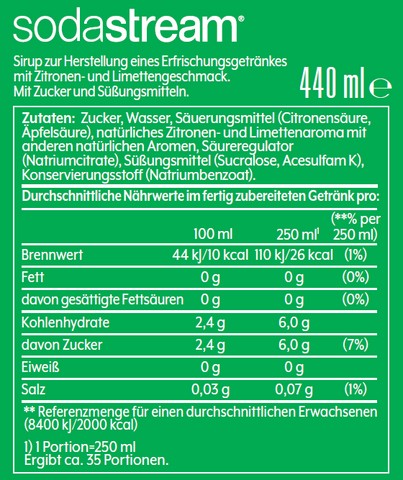 Sirup pre karbonizátor SodaStream 7 UP, 440 ml