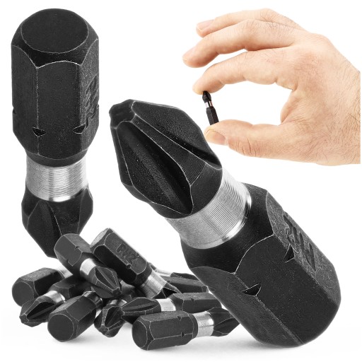 10x rázový bit PH2 rázový bit 25mm | Nárazový bit pre skrutkovač