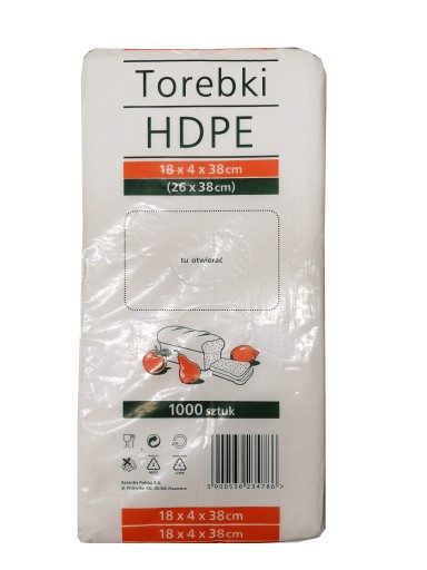 HDPE sáčky na raňajky 14 x 4 x 26 cm 1000 ks