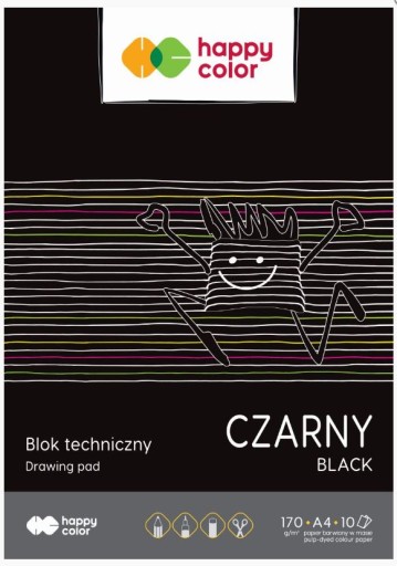 TECHNICKÝ BLOK A4 10k ČIERNA Happy Color
