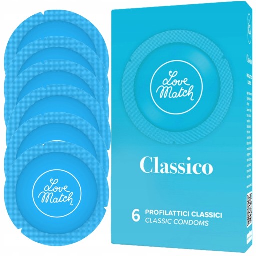 Kondómy Classico, hladké, klasické, priehľadné, 6 kusov v balení