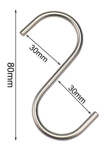 S-408 Háčiky na fajčenie, neostré, hrubé, 8 cm, 10 ks